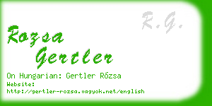 rozsa gertler business card